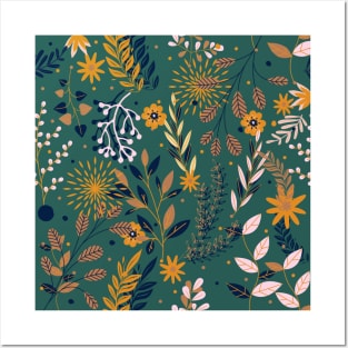 Forest Floral Print Posters and Art